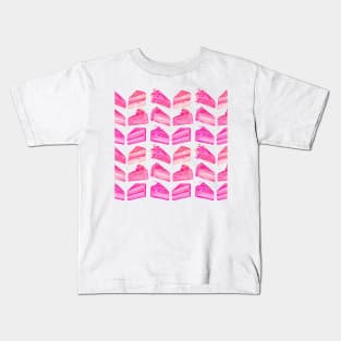 Pink Cake Slices Kids T-Shirt